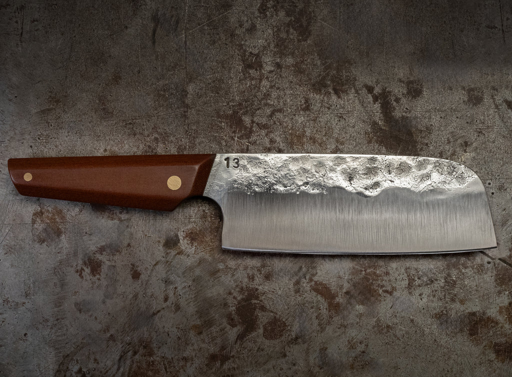 Hand made high carbon kitchen knife in melbourne australia by 13k