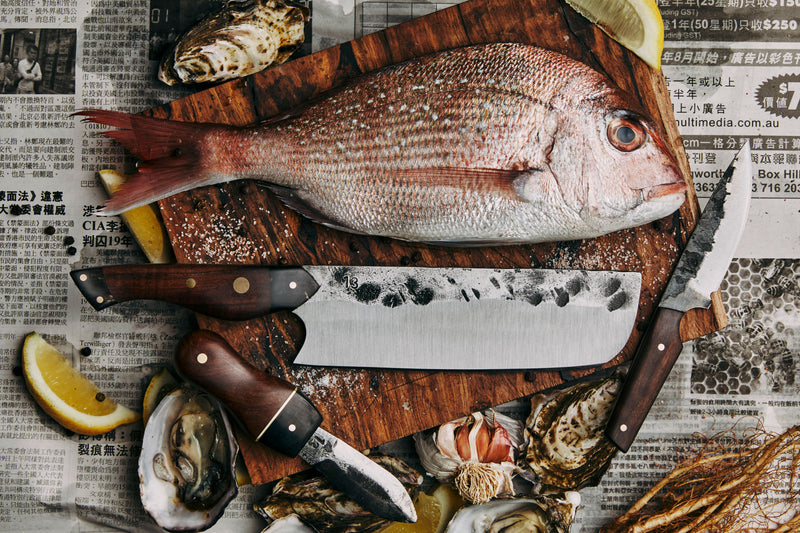 Kitchen Knife made for seafood and oysters for chefs and coastal beach lifestyle
